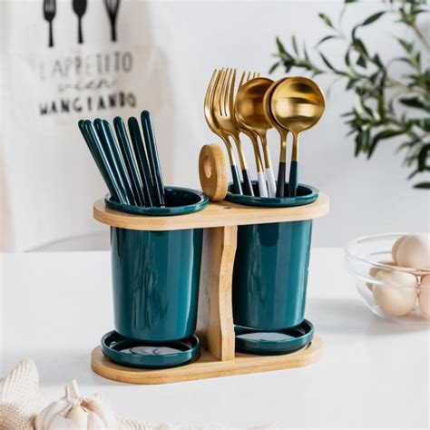 Wooden Cutlery Holder Online - Premium Cutlery Holder | Nestasia