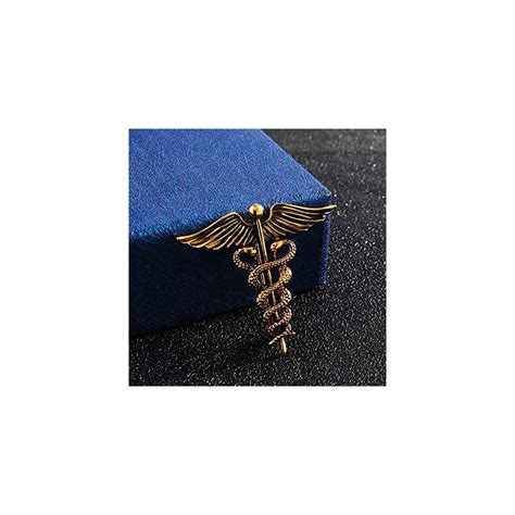 Buy Vintage Medical Symbol Caduceus Brooch Pin Jewelry Medicine Rod of ...