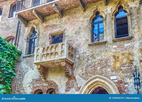 The Famous Balcony of Romeo and Juliet in Verona, Italy Stock Photo ...