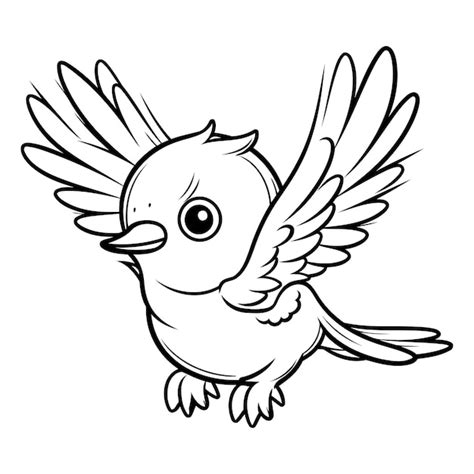 Cartoon cartoon Bird Vector Illustration Coloring Book per bambini ...