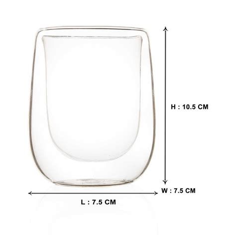 Double Wall Elegance Glass (250 ml) (Pack of 4) – EZ Life