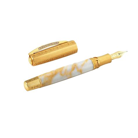 Visconti IL Magnifico Calacatta Gold Fountain Pen |Buy Online|Visconti ...