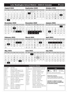 Lake Washington School District | 2018-19 Calendar / lake-washington ...