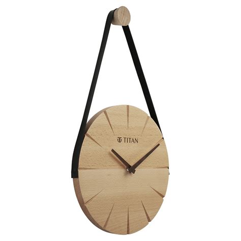 Buy Online Titan Artisanal Hang-wood Wall Clock - 30 cm x 30 cm ...