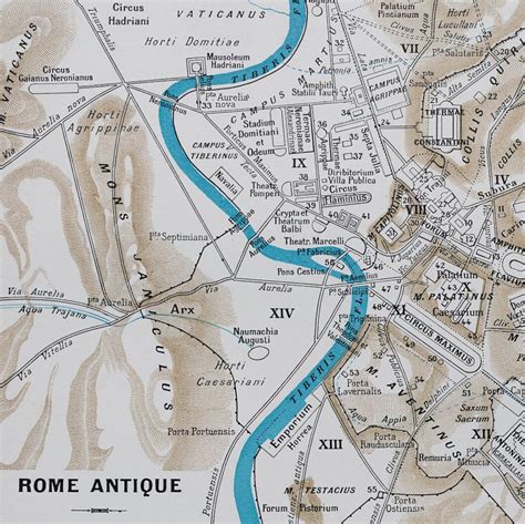 Maps of Antique and Actual Rome / Roman Art, Temples From "le Noveau ...