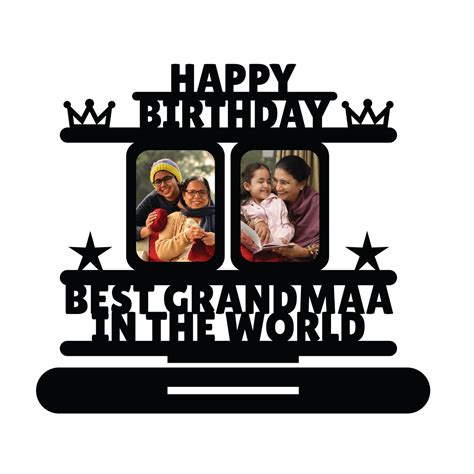 HAPPY BIRTHDAY BEST GRANDMAA IN THE WORLD STAND FRAME – Next Print