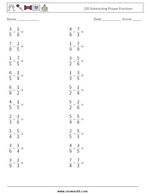 Fraction Subtraction Problems 的图像结果