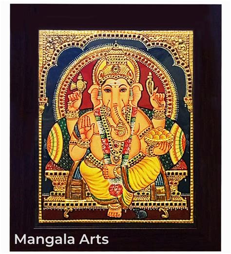 Buy Online Ganesha Tanjore Painting | Mangala Arts