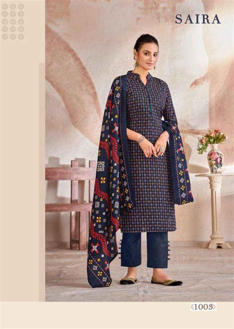 SKT SAIRA CAMBRIC COTTON DRESS MATERIAL - Ladies dress material ...