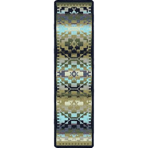 American Dakota 2 X 8 Blue Shades Indoor Southwestern Runner Rug ...