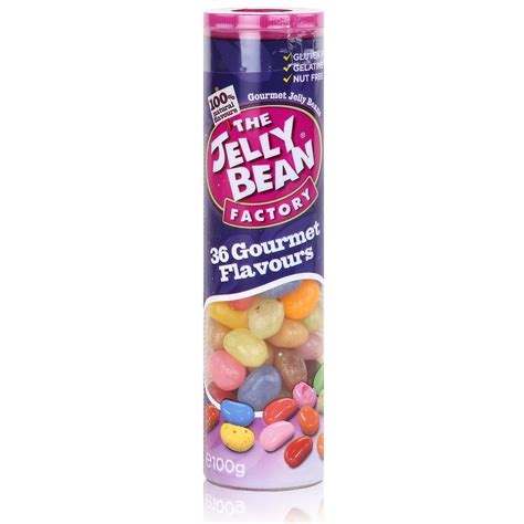 The Jelly Bean Factory 36 Gourmet Flavour Jelly Beans 1 Tube, 100g ...