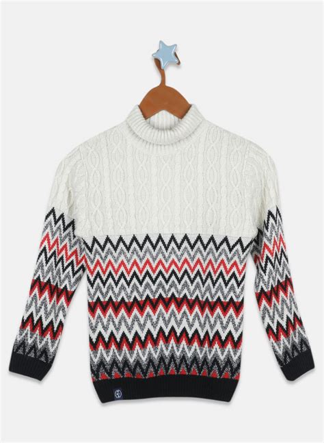 Buy Boys Beige Zig-Zag Pullover Online in India - Monte Carlo