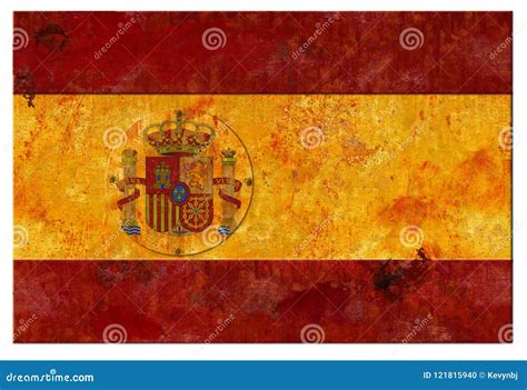 Spanish Spain Flag Grunge Tin Stock Photo - Image of french, british ...