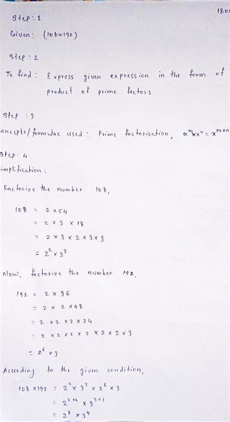 Express each of the following as a product of prime factors in the ...