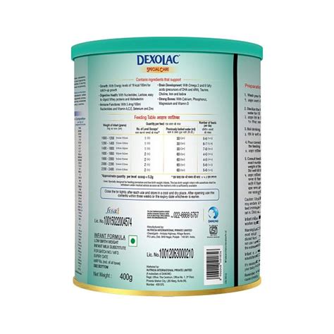 Dexolac Special Care Infant Formula Premature Baby 400 gm Tin