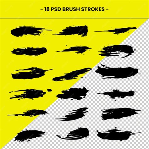 Premium PSD | Photoshop brush strokes psd brush mark download free ...