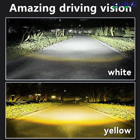 LIU HJG Triple Lens 90W LED Headlight Fog Lamp – Dual Color Motorcycle