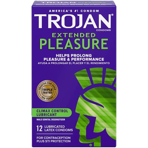 Buy Trojan Extended Climax Control Lubricated Condoms, 12 Count Online ...