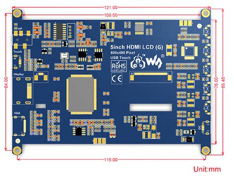 5inch HDMI LCD (G), 800x480 at MG Super Labs India