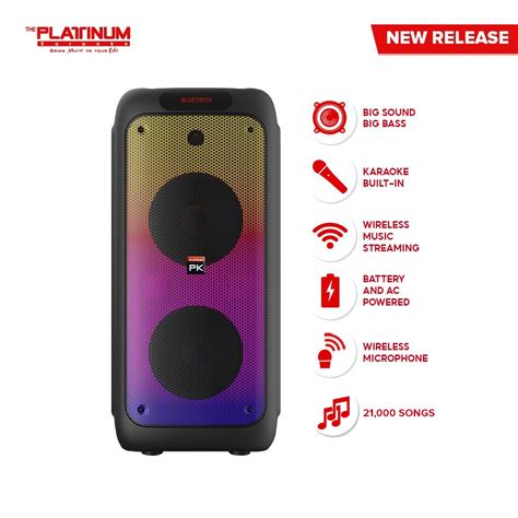 Platinum DK88 Party Jukebox Speaker w/ Built-in Karaoke - Partybox and ...