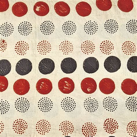 Pure Cotton Ajrak Cream With Red And Black Two Different Type Of Circl ...