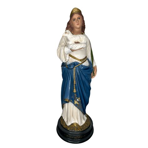 Imagem - Santa Inês - 30cm - ResinaNossa Sagrada Família - Maior Loja ...
