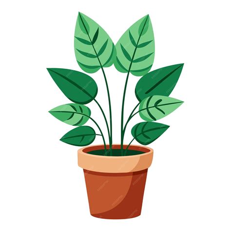 Plant pot clipart vector art and illustration | Premium AI-generated vector