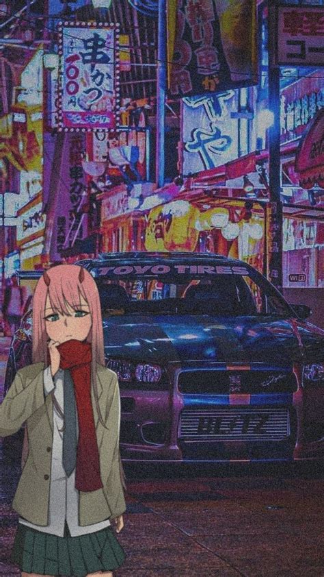 Skyline R34 X zero two | Seni gif