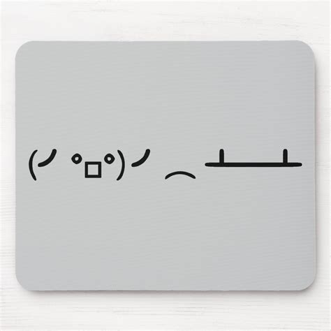 Table Flip Flipping Ascii Emoticon Mouse Pad | Zazzle