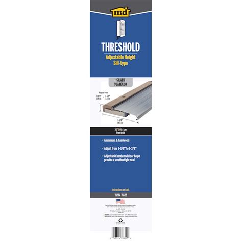 M-D 36-in x 5.625-in Aluminum/Wood Door Threshold (Install with Screws ...
