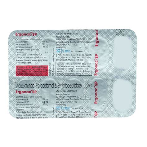 Ergonac-SP Tablet 10's Price, Uses, Side Effects, Composition - Apollo ...