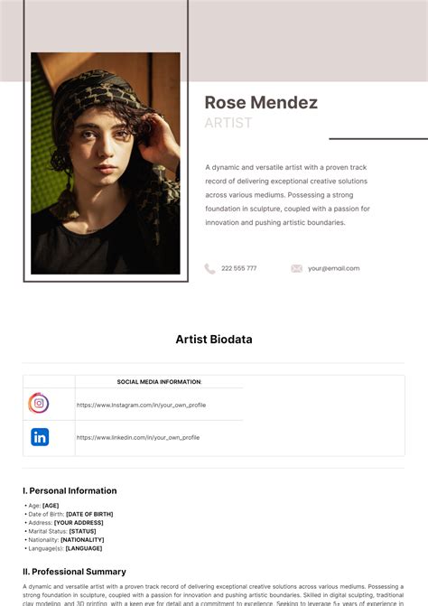 FREE Biodata Templates & Examples - Edit Online & Download | Template.net