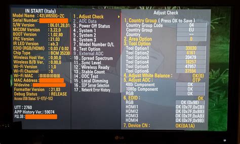 Image result for LG B7 Service Menu
