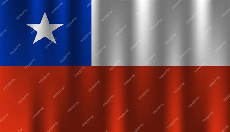 Premium Vector | Flag of chile country nation symbol 3d textile satin ...