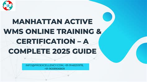 Manhattan Active WMS Online Training & Certification – A Complete 2025 ...