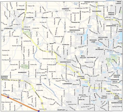 Lake County Map, Illinois - US County Maps