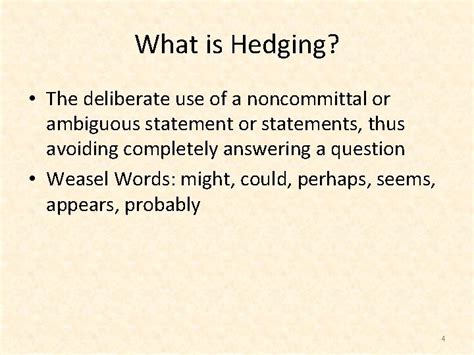 Image result for Hedging Language