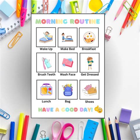 Image result for Morning Routine Behavior Chart