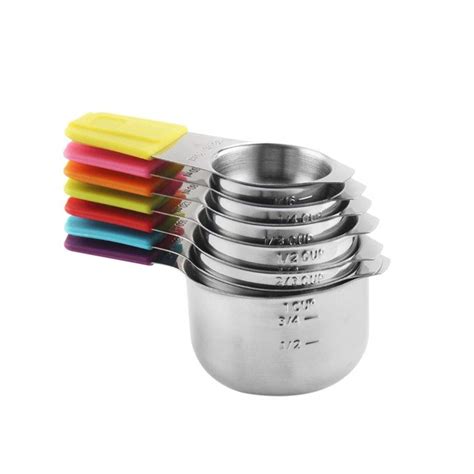 LLS 8pcs Stackable Magnetic Measuring Cups, Stainless Steel Measure ...