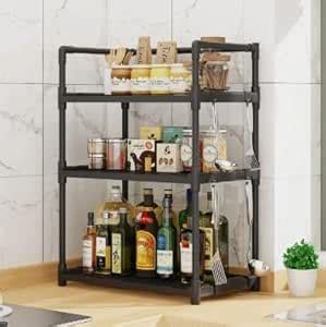 Ketumal 2-Tier / 3-Tier Standing Rack/Metal Bathroom Countertop Storage ...