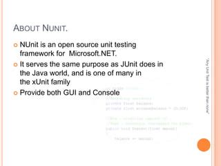 Image result for NUnit Training