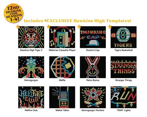 Stranger Things Lite Brite Templates