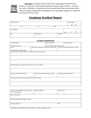Fillable Online EMPLOYEES FIRST REPORT OF INJURY FORM Fax Email Print ...
