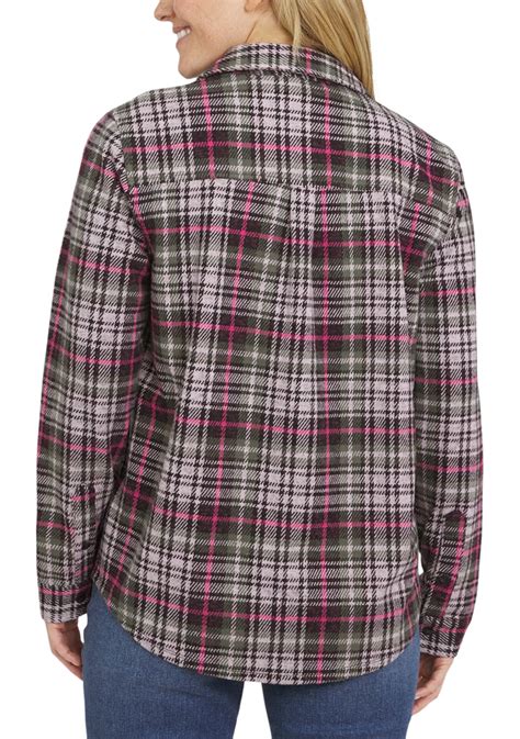LANDS' END Women's Brushed Knit Flannel Shirt | Belk