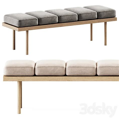 Valentino Bench by Missana \/ Soft bench 3DS Max Model – 3DSky Model Free