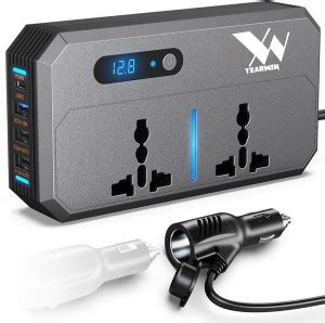 Yearwin Car Power Inverter 200W with 4 USB & 2 AC Port with Digital ...