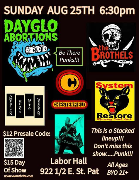 Dayglow Abortions The Brothels System Restore Chesterfield AMHW 13 ...