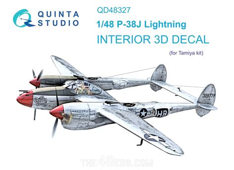 P-38J 3D-Printed & coloured Interior on decal paper