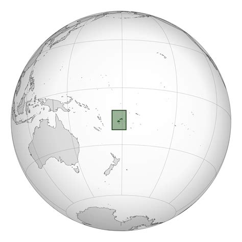 Location of the fiji in the World Map