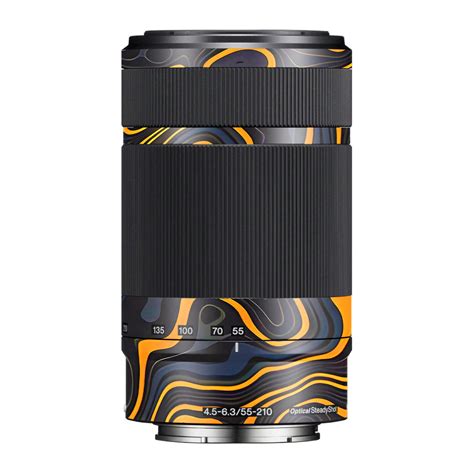 Amber Topographic Waves Sony E 55-210mm F/4.5-6.3 OSS Camera Lens Skin